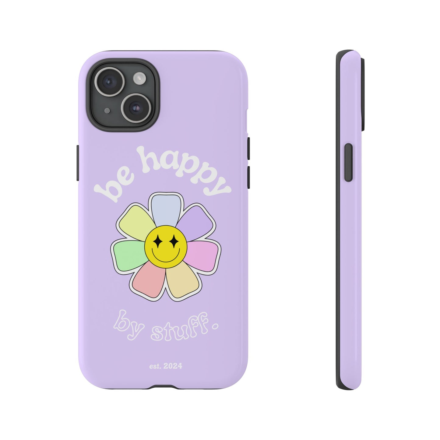 Be Happy Case | Coque résistante double protection avec Design Fleur Colorée