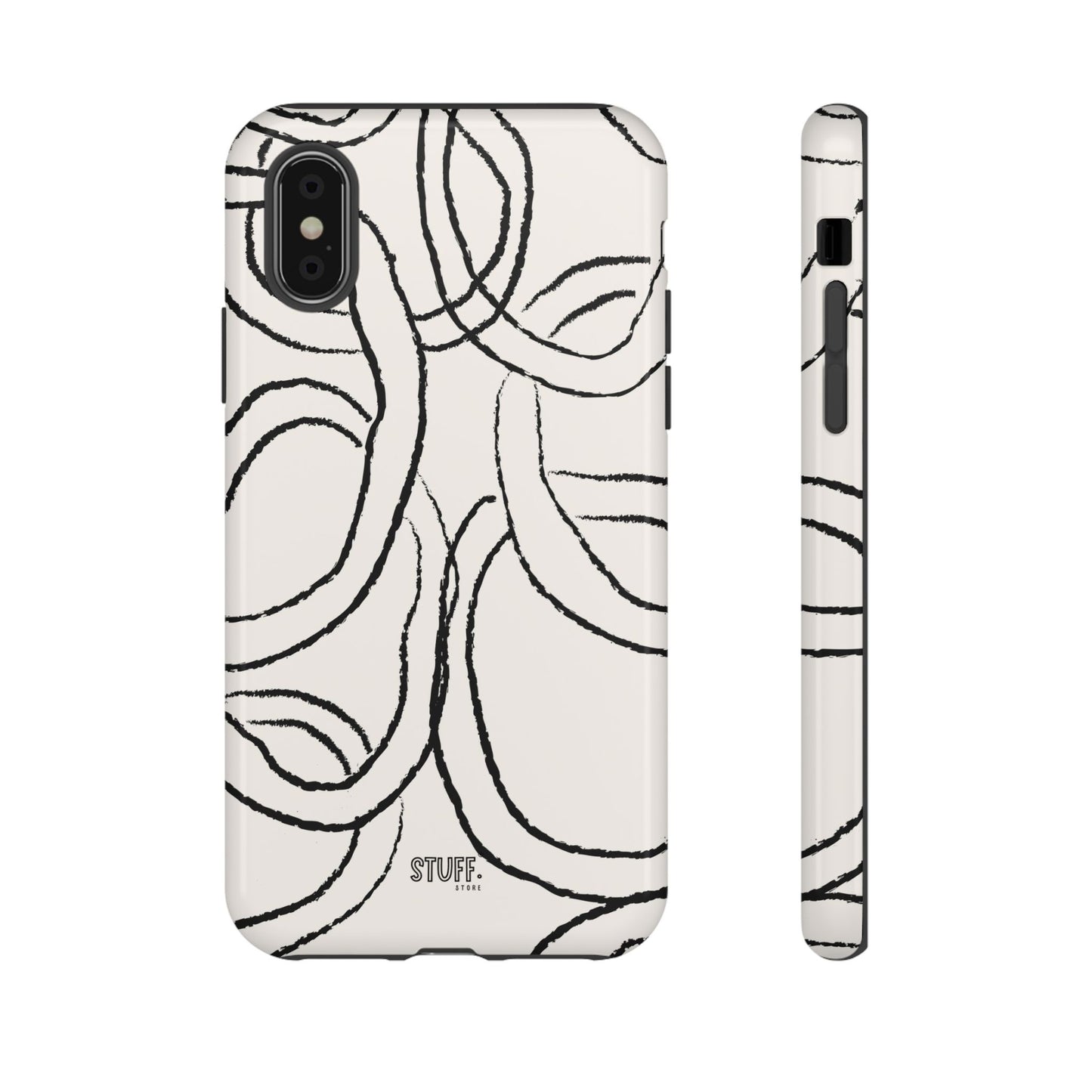 Doodly Case | Coque résistante double protection avec Design Gribouillis Minimaliste