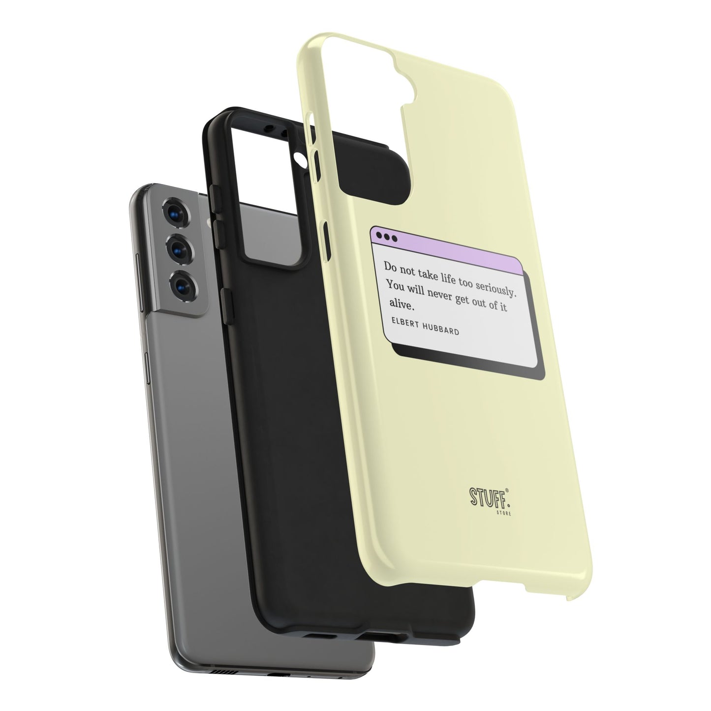 Window Case | Coque résistante à double protection avec citation – Design minimal & message puissant