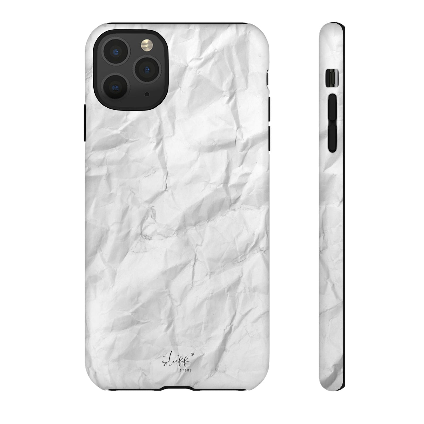 Crinkled Case | Coque résistante double protection anti-choc Effet Papier Froissé Mat