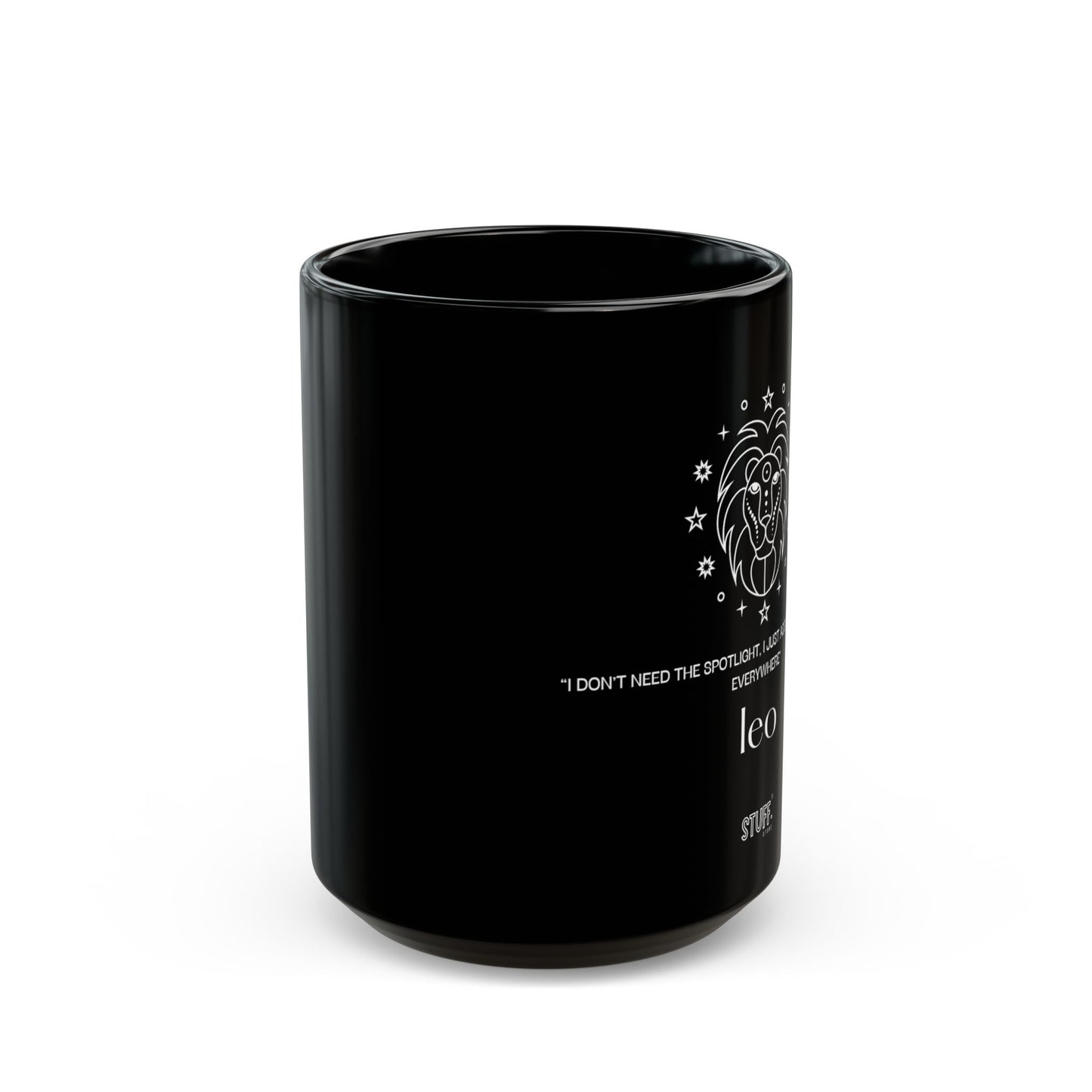 leo black mug