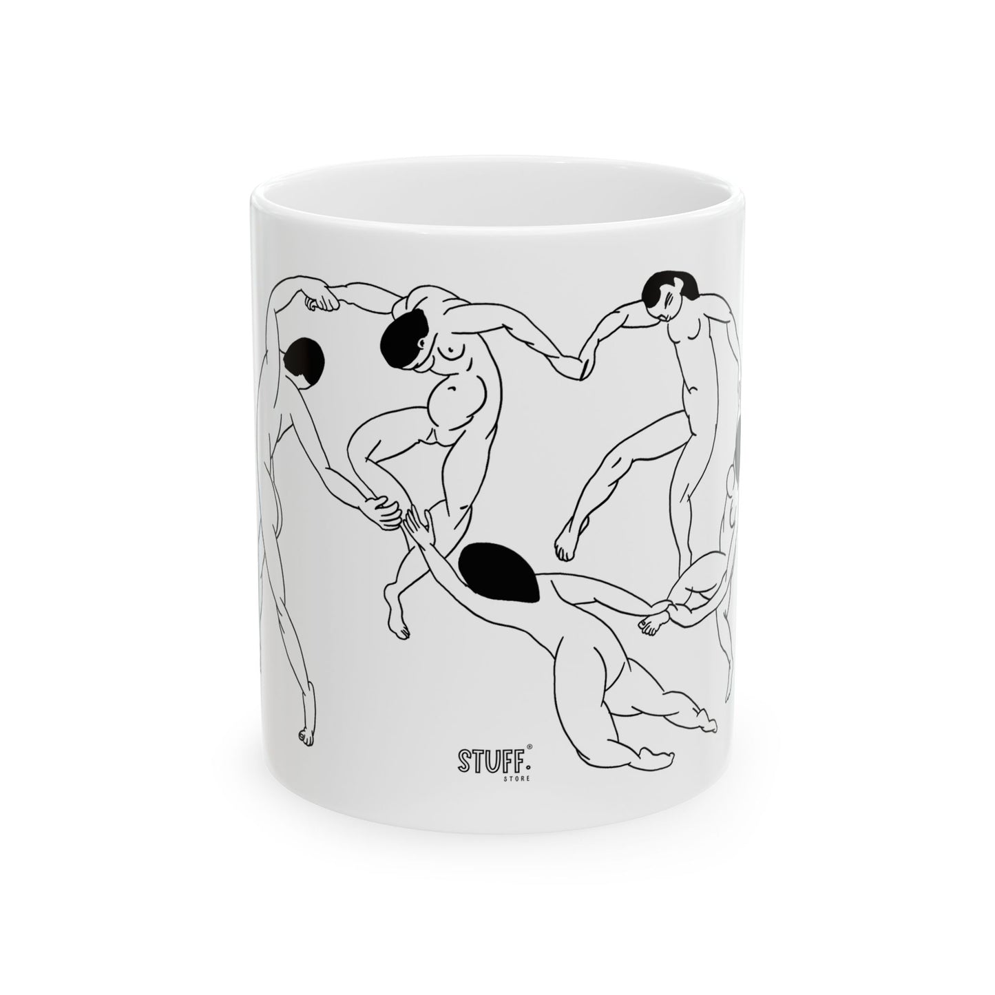 La Danse | Mug en céramique design linéaire inspiré de Matisse – 330ml / 440ml