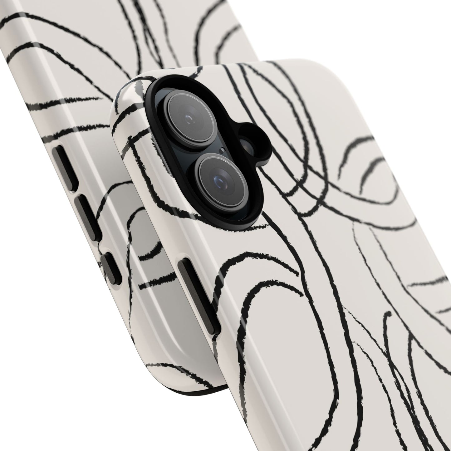 Doodly Case | Coque résistante double protection avec Design Gribouillis Minimaliste