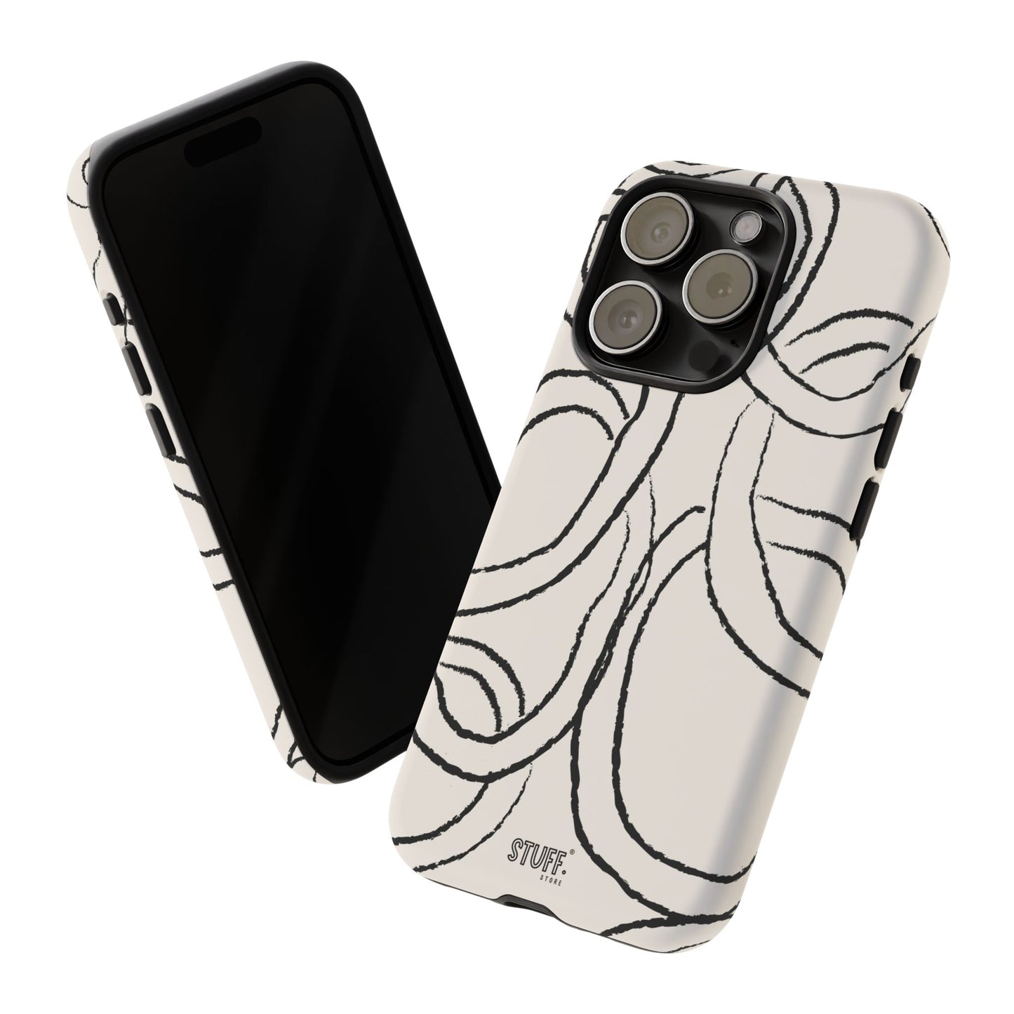 Doodly Case | Coque résistante double protection avec Design Gribouillis Minimaliste