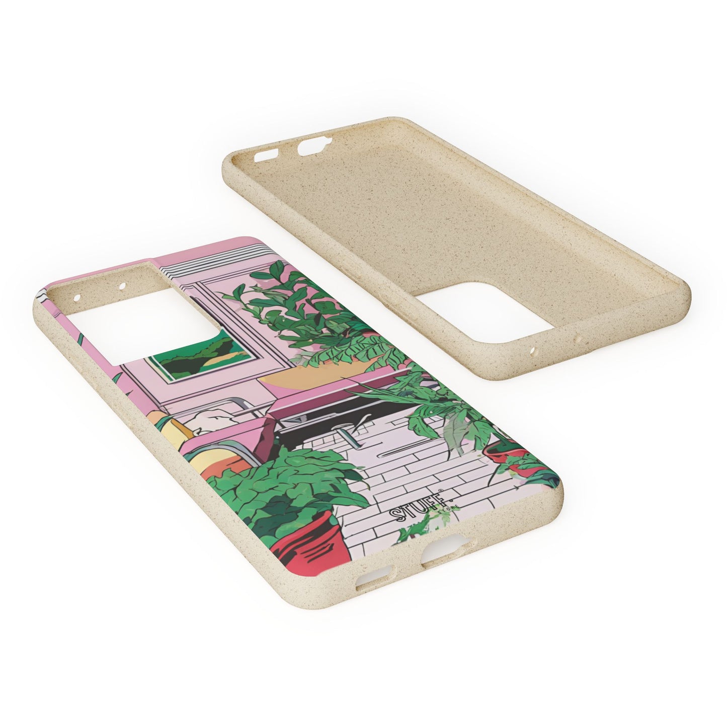Plant Pop Case | Coque biodégradable en bambou et bioplastique avec design coloré | Parfait pour les amoureux des plantes - Avec emballage cadeau
