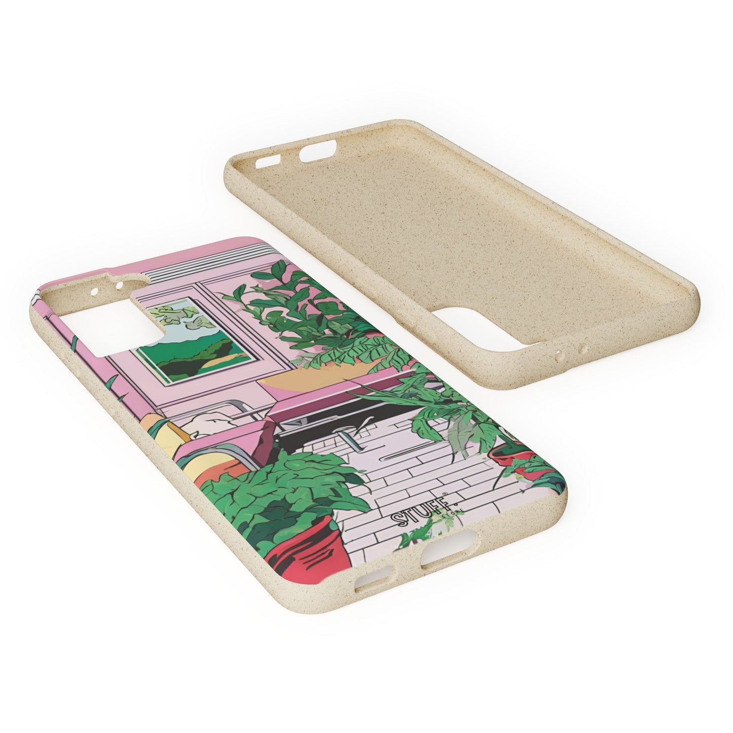 Plant Pop Case | Coque biodégradable en bambou et bioplastique avec design coloré | Parfait pour les amoureux des plantes - Avec emballage cadeau