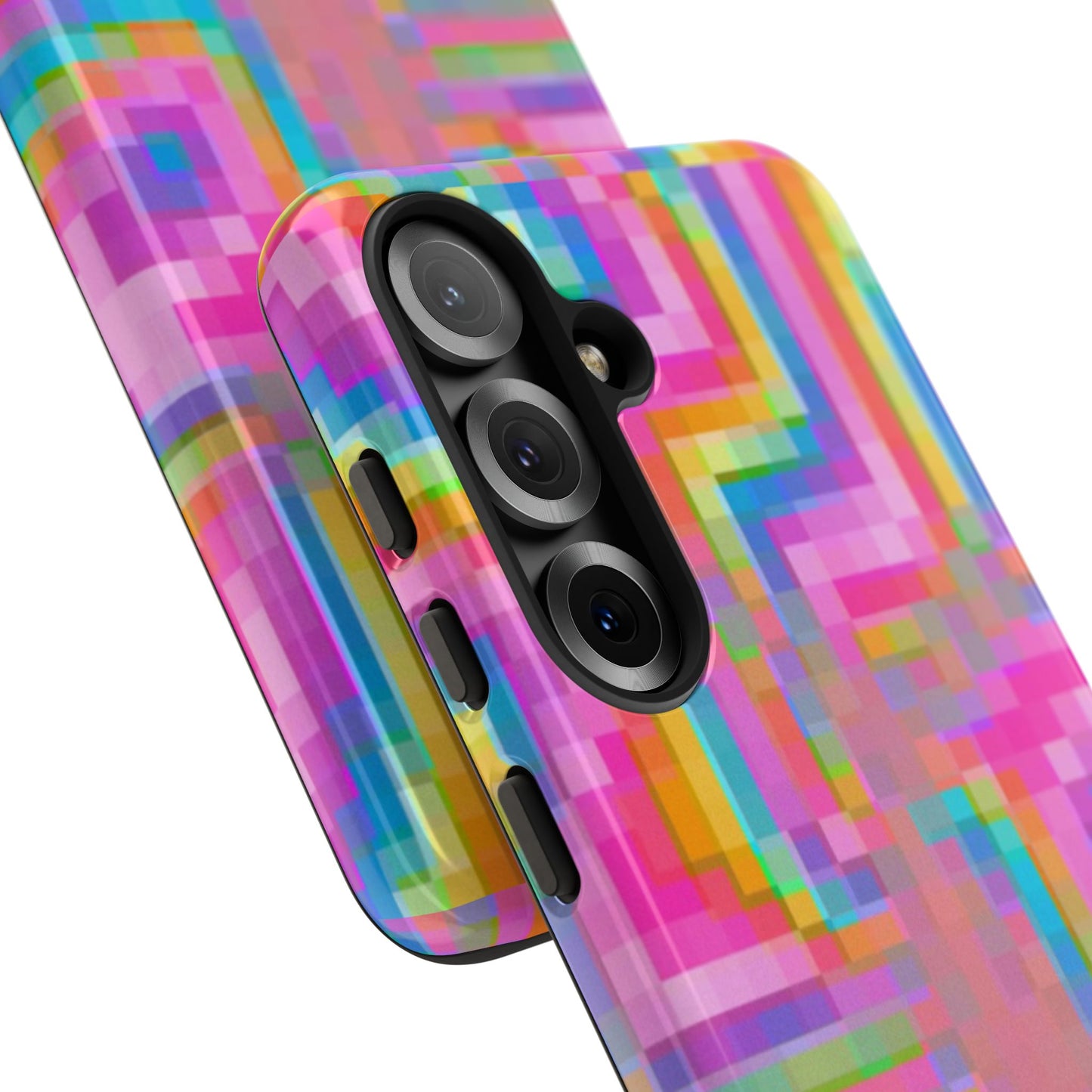 Pixel Case | Coque résistante double protection anti-choc - Motif pixels colorés