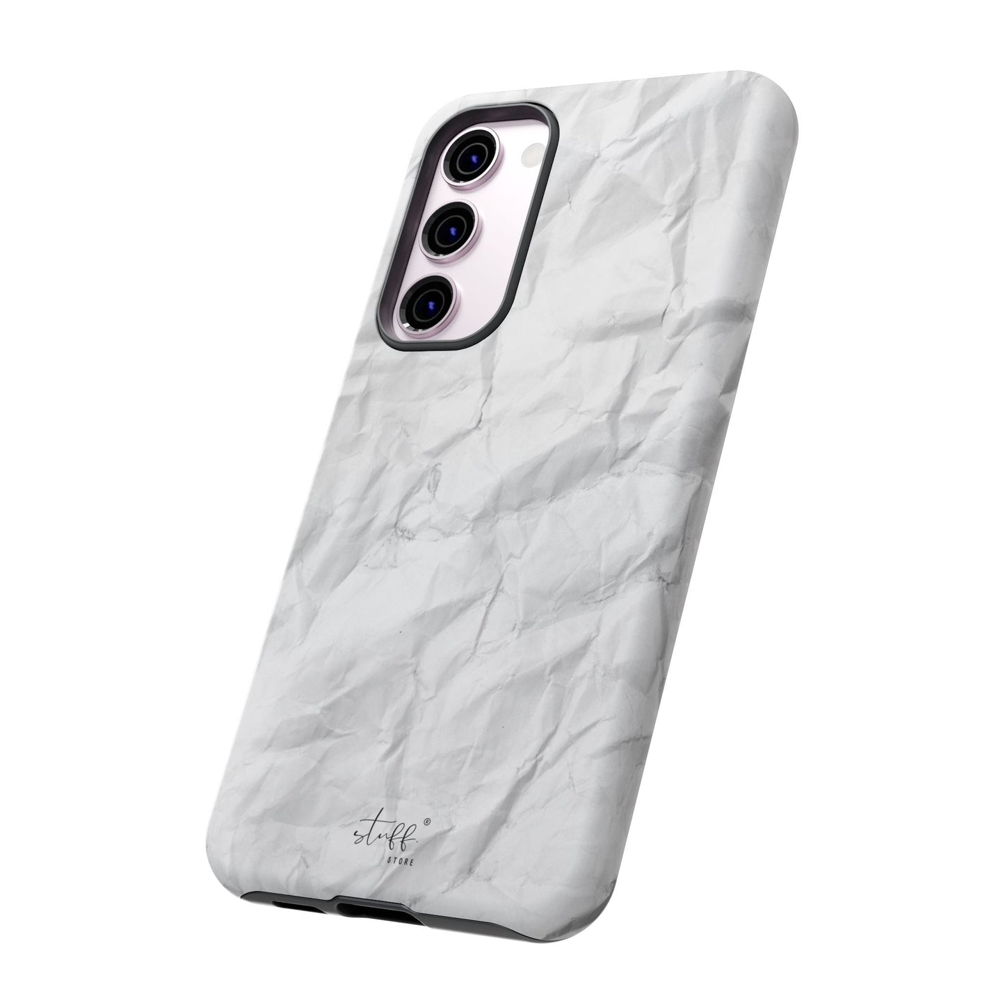 Crinkled Case | Coque résistante double protection anti-choc Effet Papier Froissé Mat