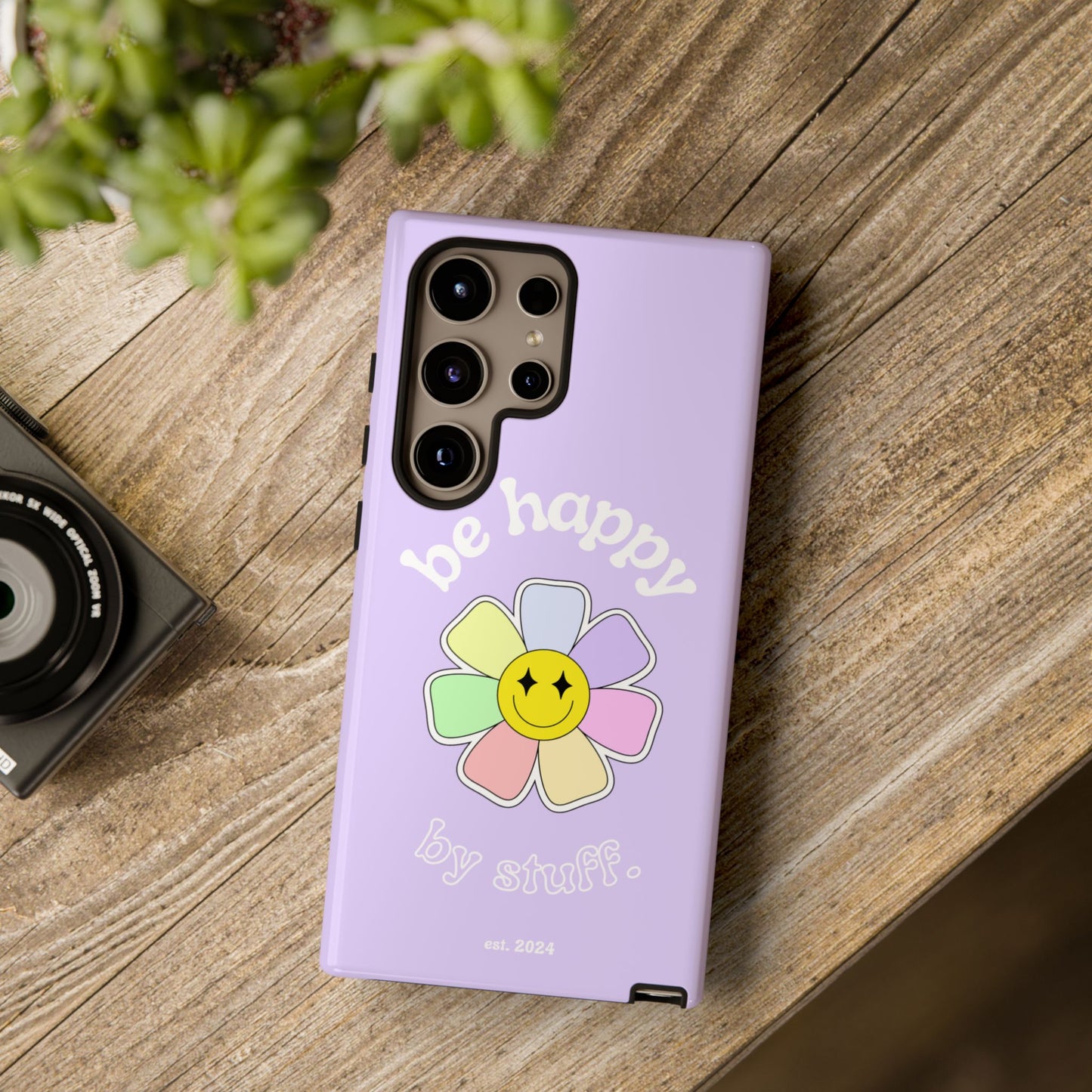 Be Happy Case | Coque résistante double protection avec Design Fleur Colorée