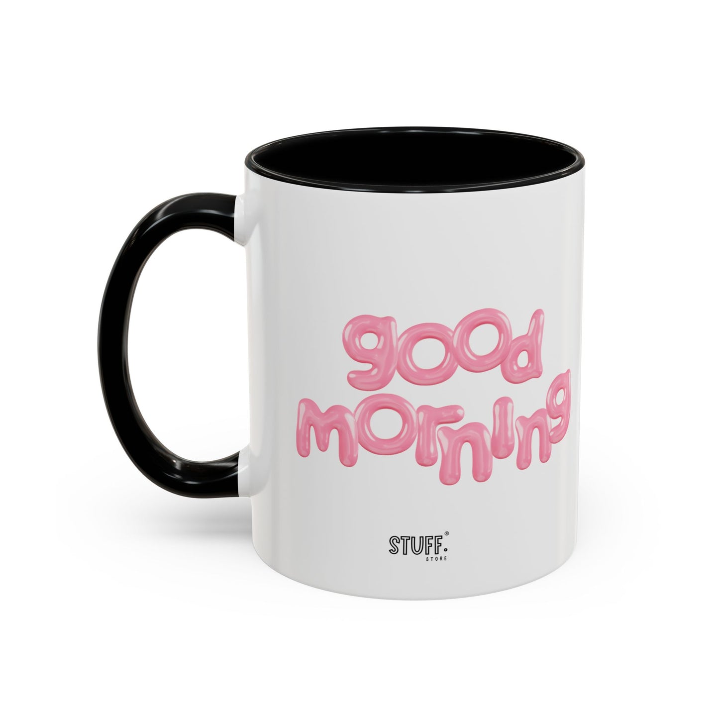 Balloon Cup | Two-tone ceramic mug with "balloon" lettering - 330ml