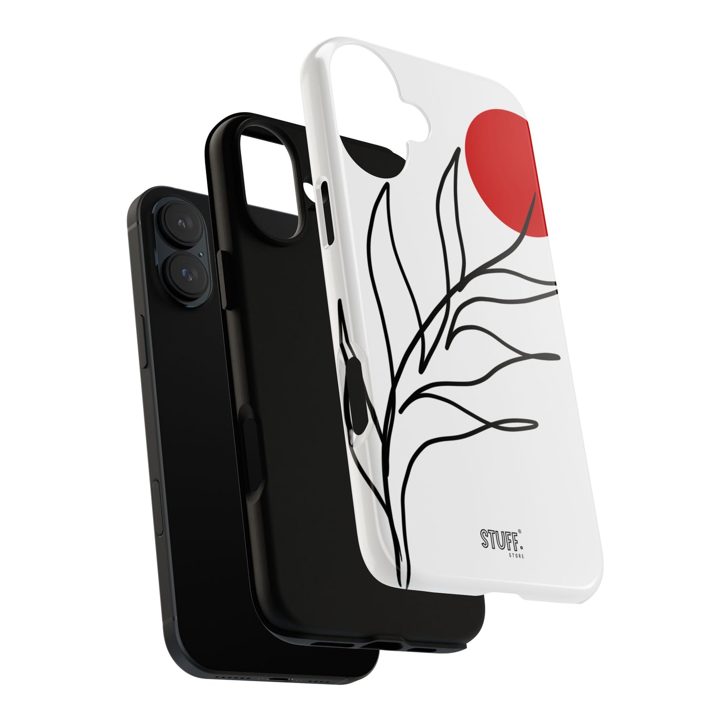 Red Sun Case | Coque résistante double protection avec Design Minimaliste