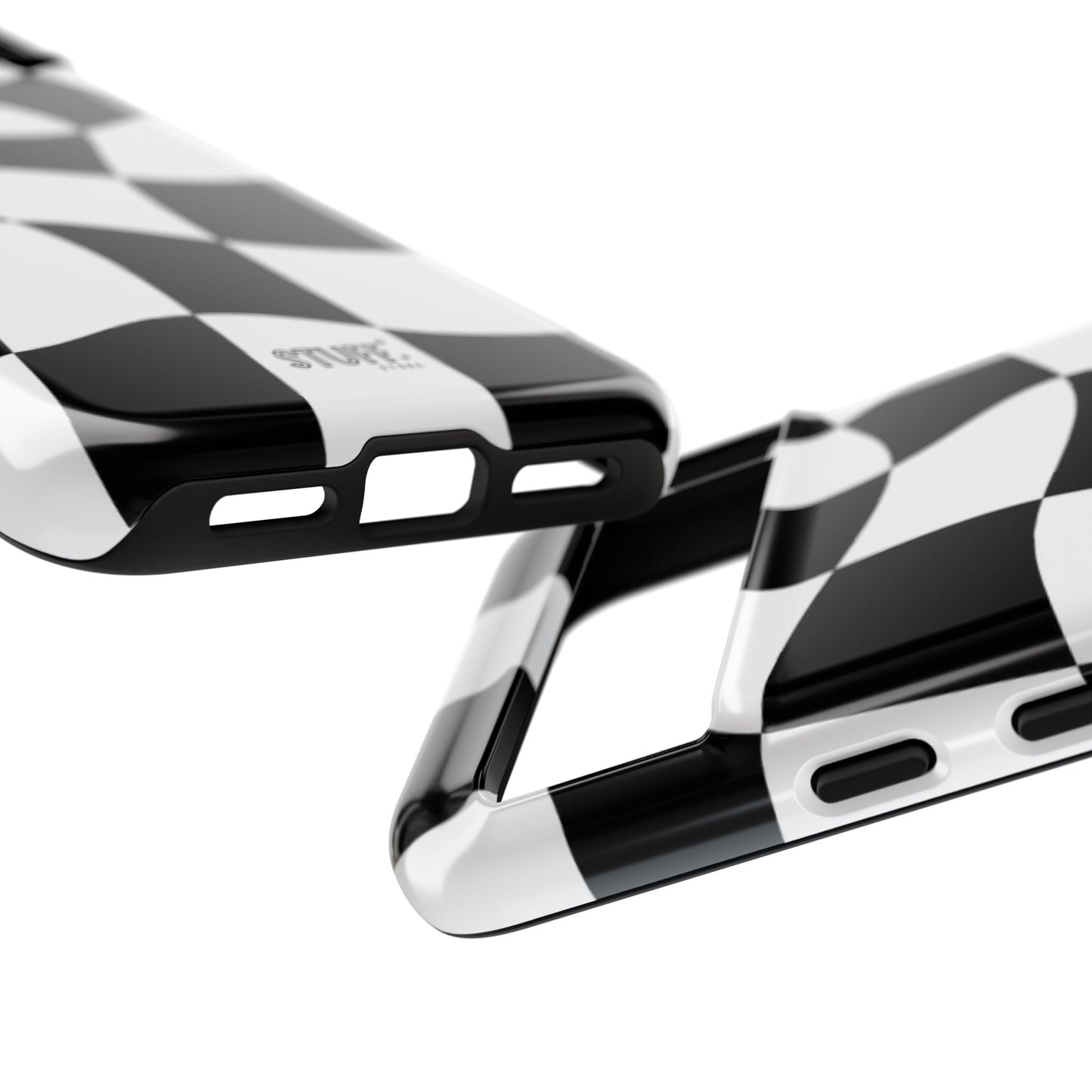 Checkers Case | Coque résistante double protection et Design en Damier déformé