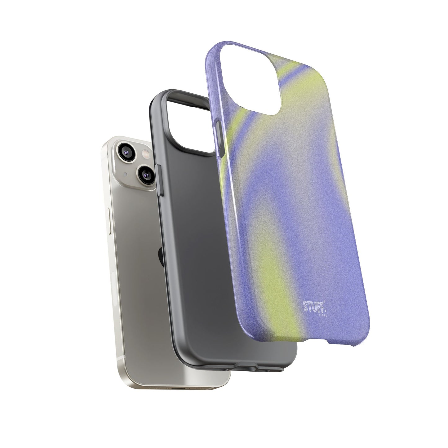 Vibrant Case | Coque résistante double protection anti-choc - Violet & Jaune