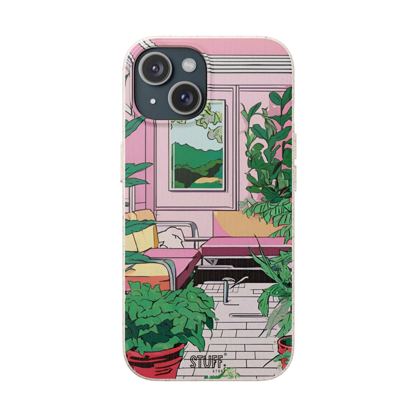 Plant Pop Case | Coque biodégradable en bambou et bioplastique avec design coloré | Parfait pour les amoureux des plantes - Avec emballage cadeau