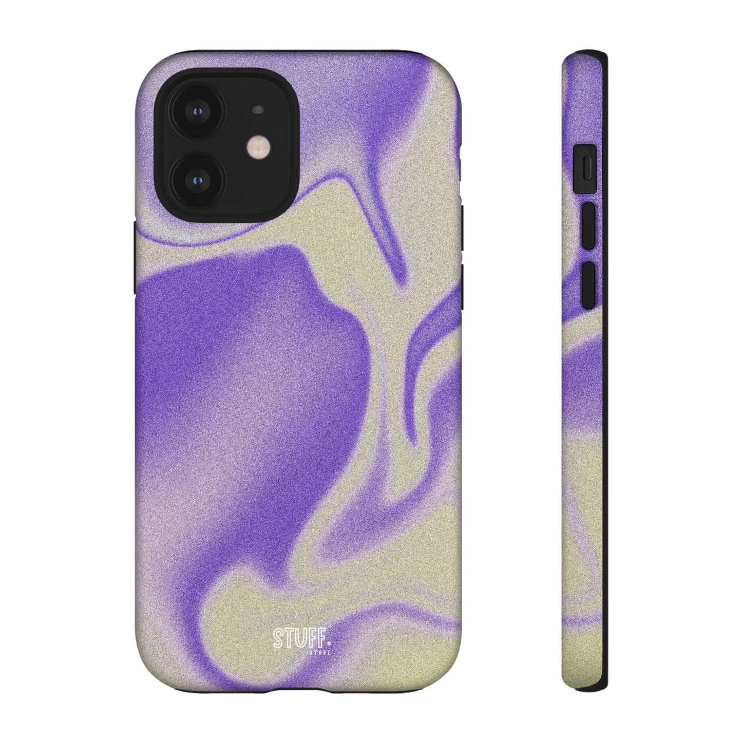 Swirly Case | Coque résistante double protection - Motif vague pourpre
