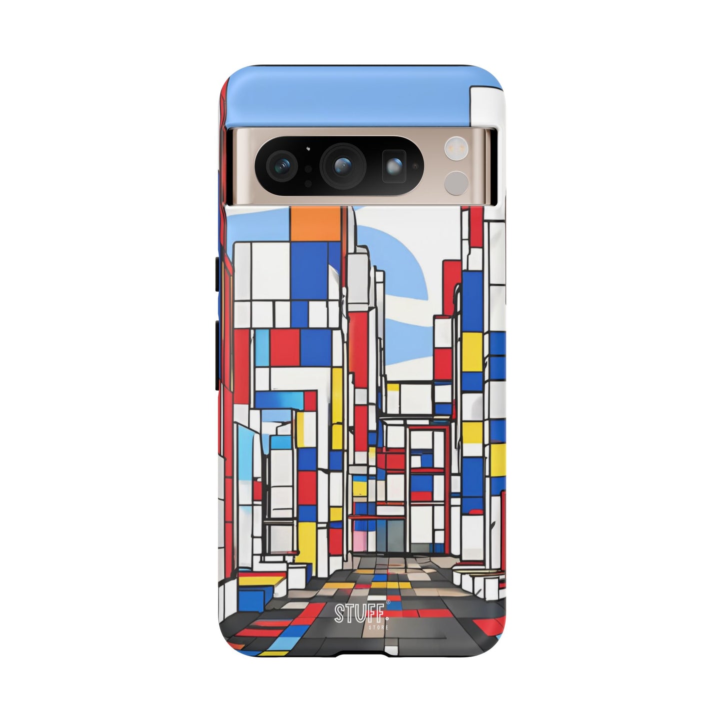 Square City | Coque résistante double protection - inspiration Mondrian