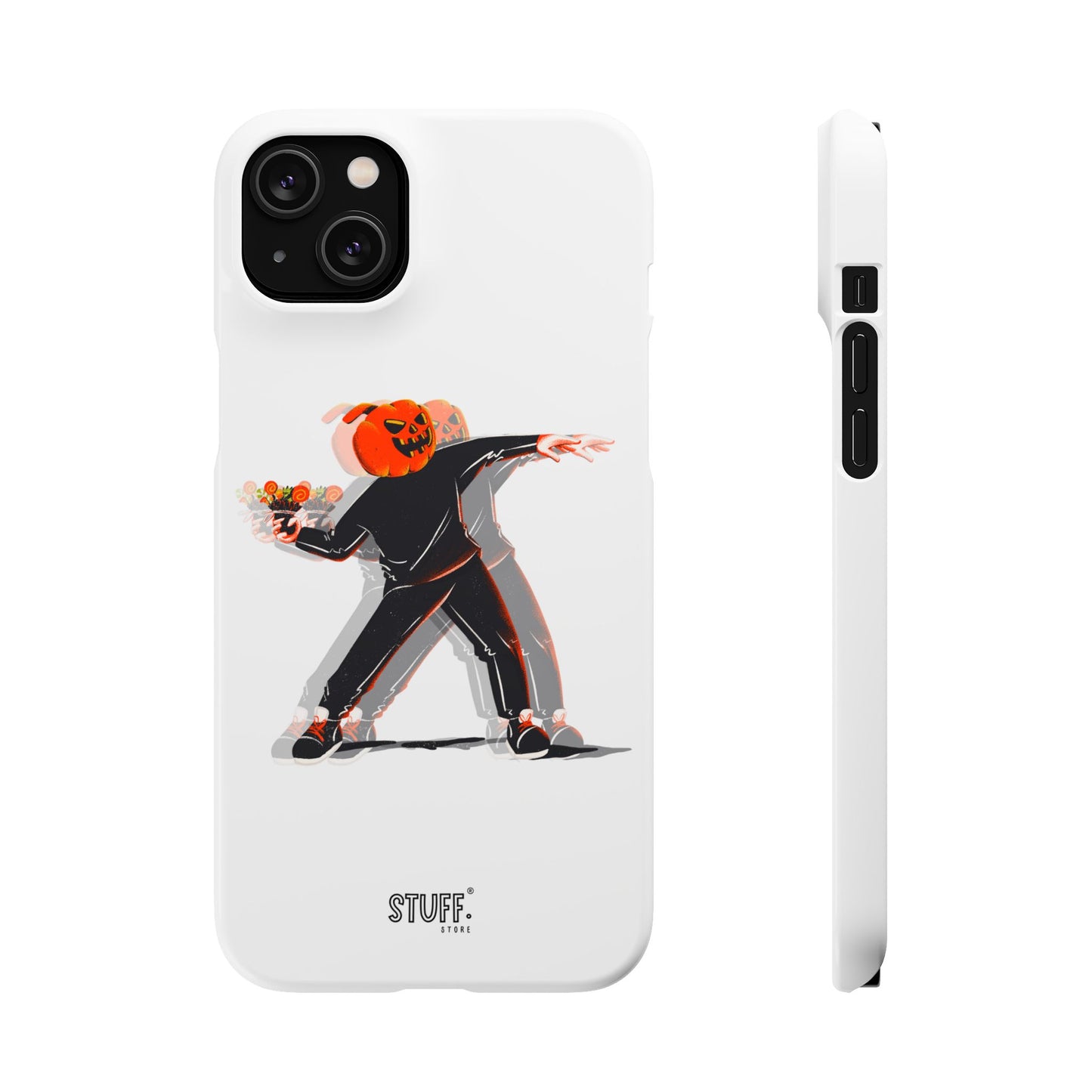 Pumpksy | Coque snap légère et résistante inspiration Banksy – Blanc