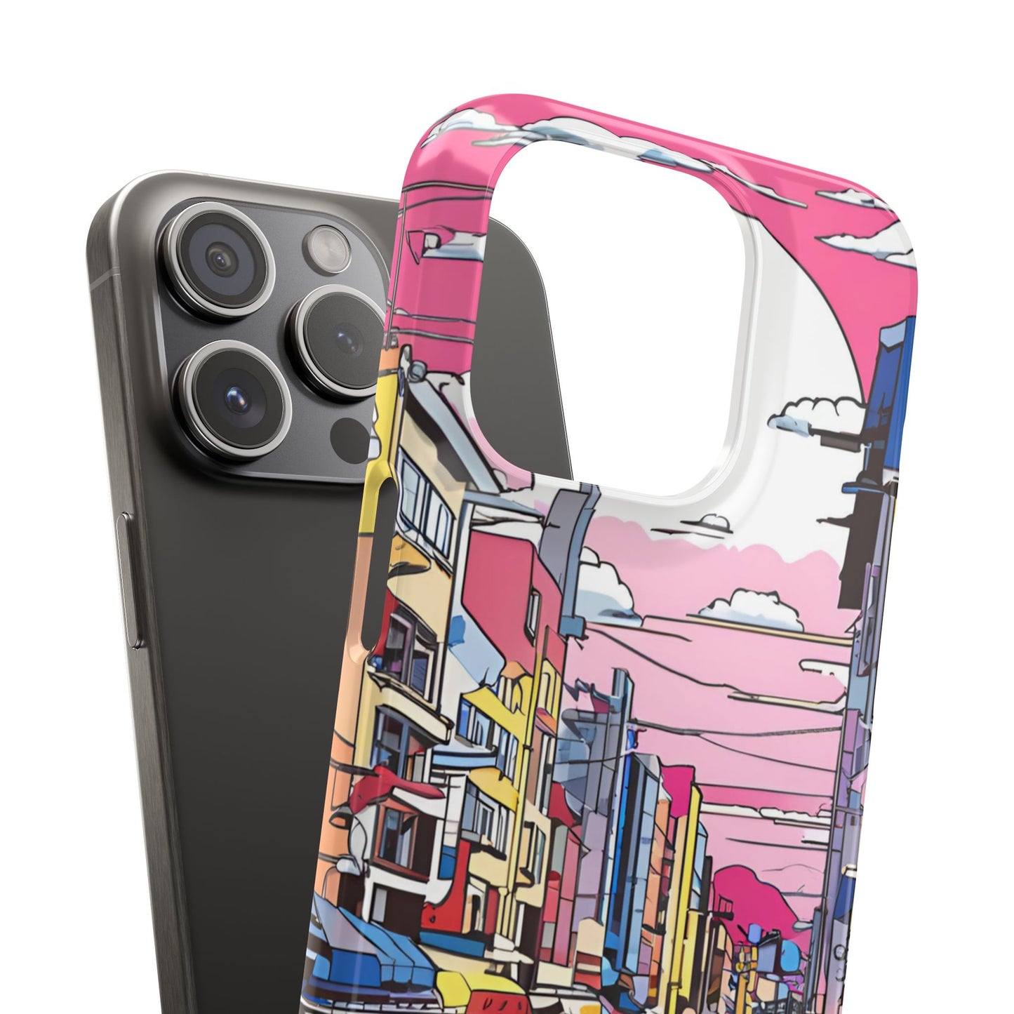 Pop Art Sunset | Coque snap légère et résistante inspiration Lichtenstein