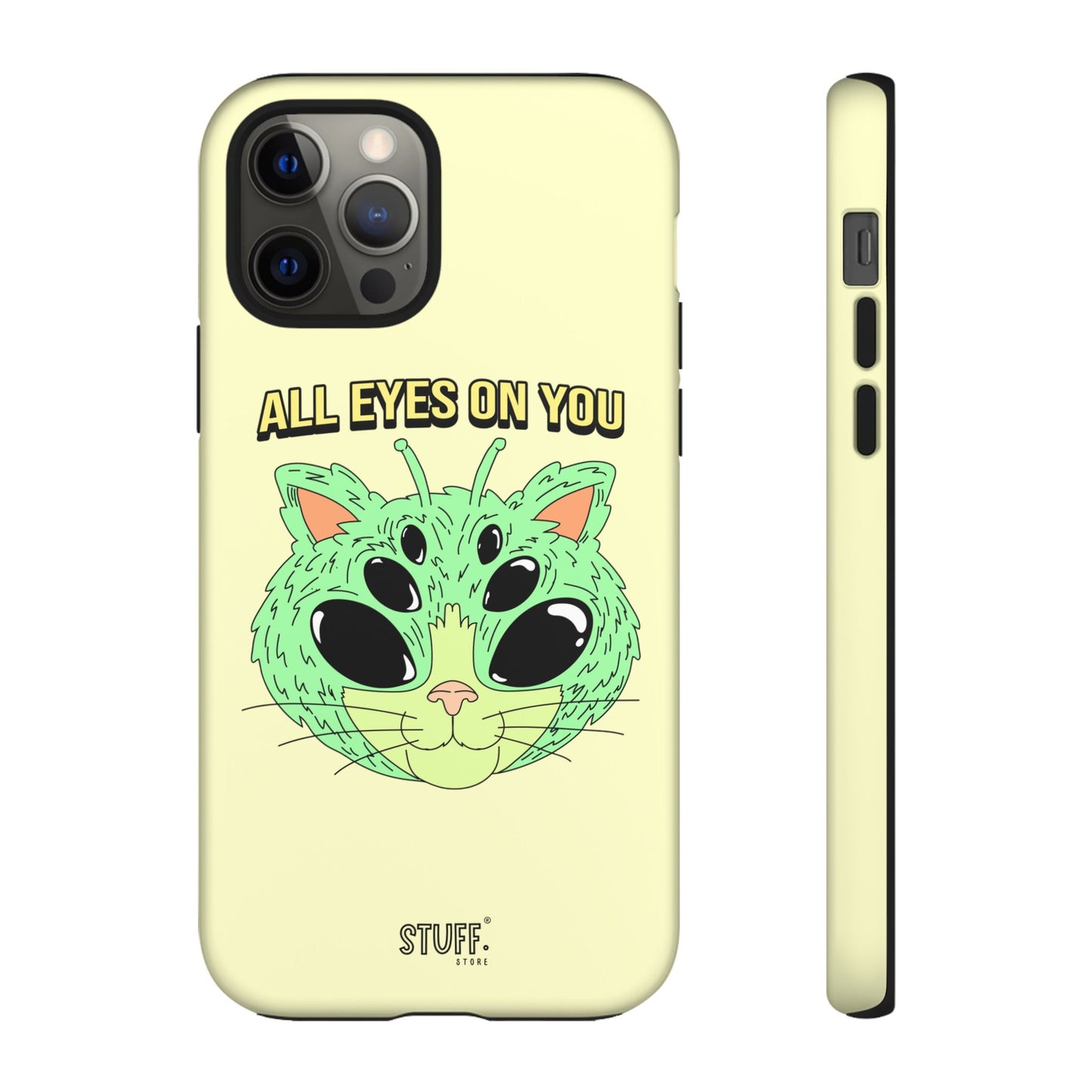 All Eyes on You Case | Coque résistante double protection avec Design Alien drôle