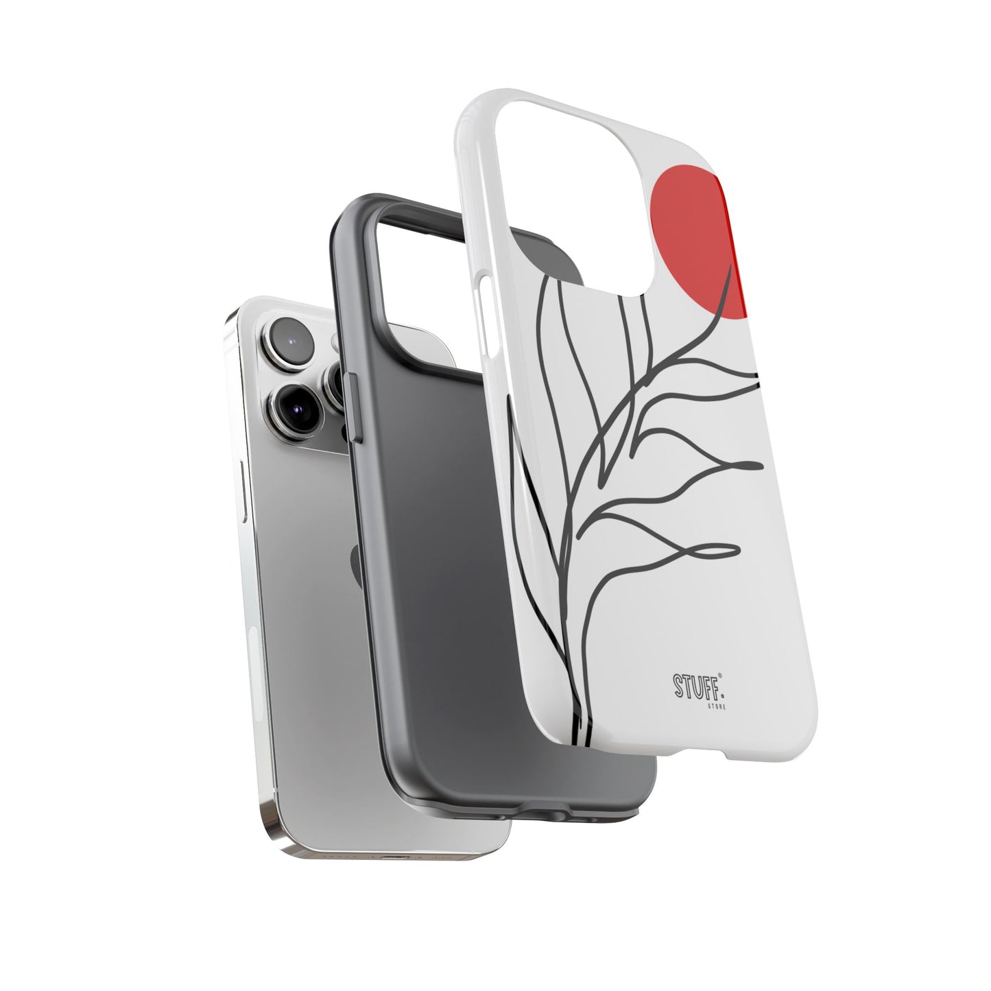 Red Sun Case | Coque résistante double protection avec Design Minimaliste