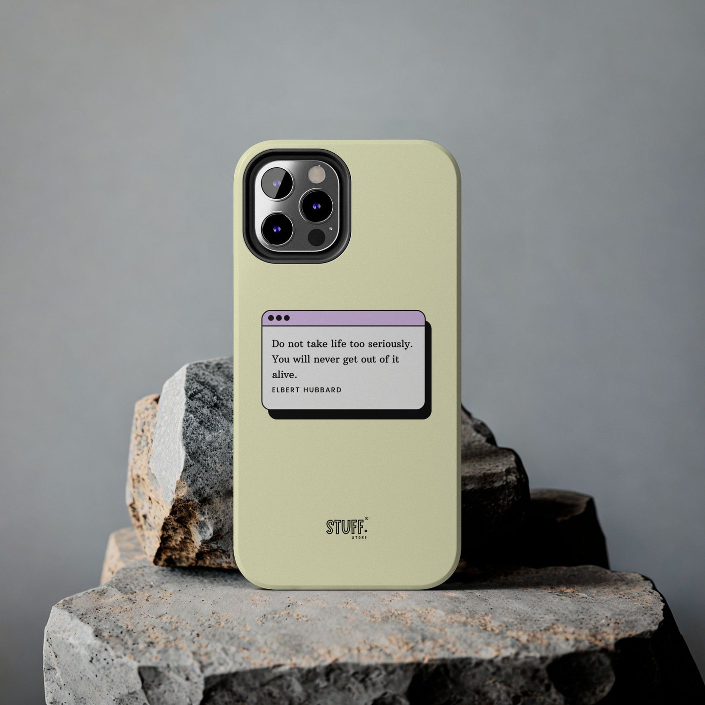 Window Case | Coque résistante à double protection avec citation – Design minimal & message puissant