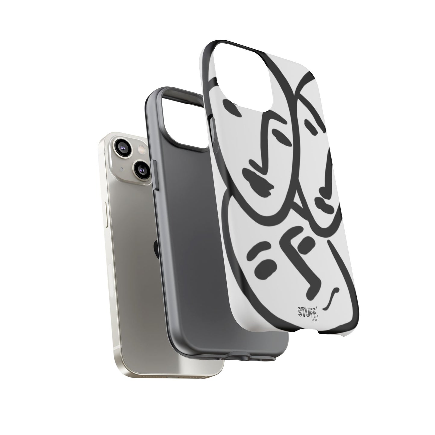 Les Trois Visages | Coque résistante double protection — inspiration Matisse