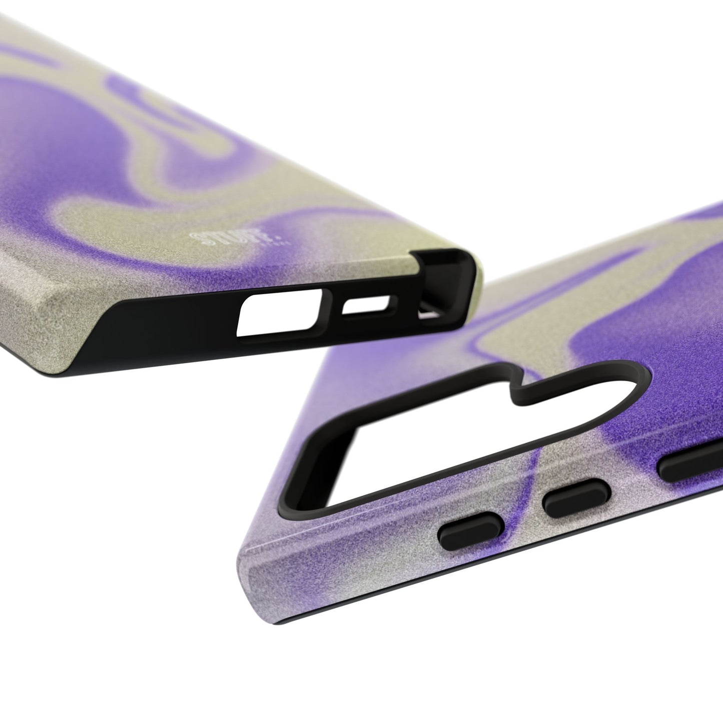 Swirly Case | Coque résistante double protection - Motif vague pourpre