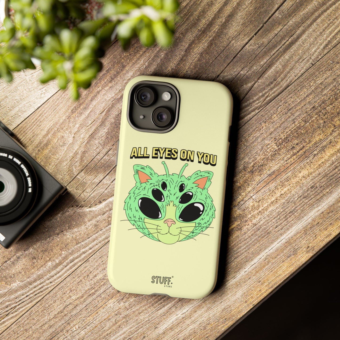 All Eyes on You Case | Coque résistante double protection avec Design Alien drôle
