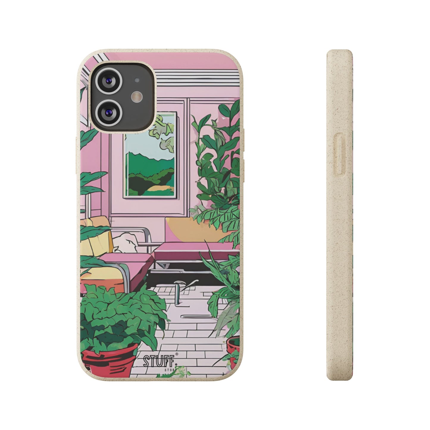 Plant Pop Case | Coque biodégradable en bambou et bioplastique avec design coloré | Parfait pour les amoureux des plantes - Avec emballage cadeau