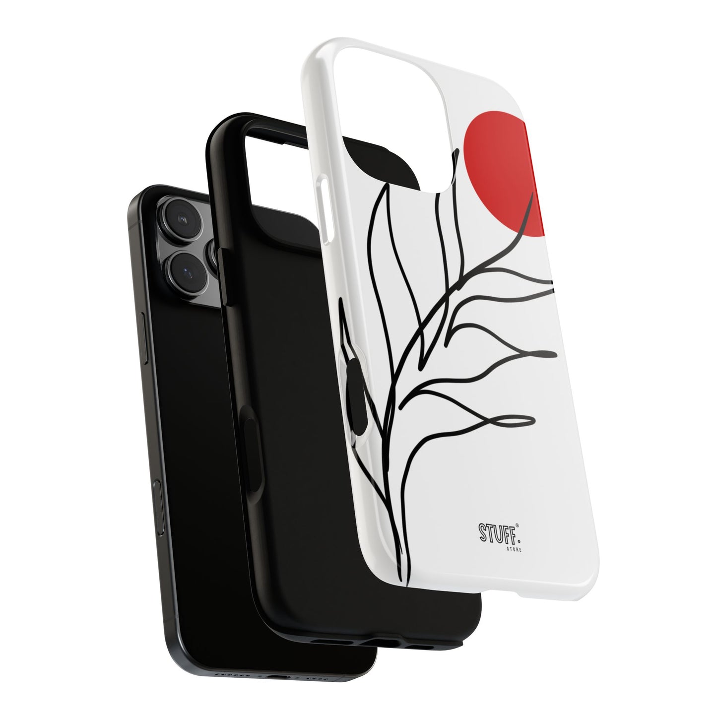 Red Sun Case | Coque résistante double protection avec Design Minimaliste