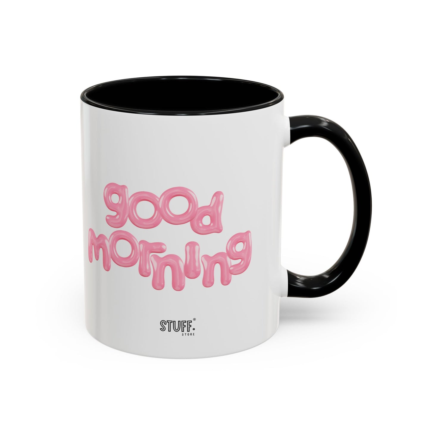 Balloon Cup | Two-tone ceramic mug with "balloon" lettering - 330ml