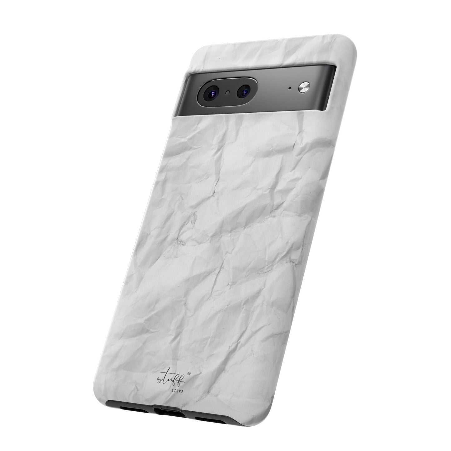 Crinkled Case | Coque résistante double protection anti-choc Effet Papier Froissé Mat
