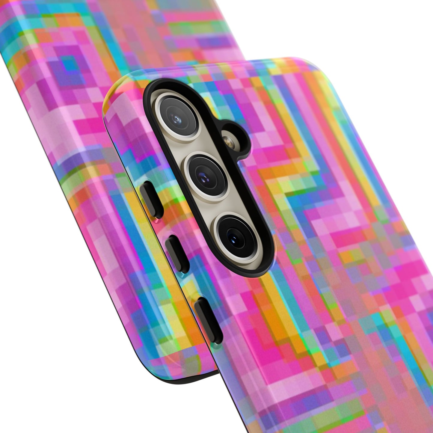 Pixel Case | Coque résistante double protection anti-choc - Motif pixels colorés