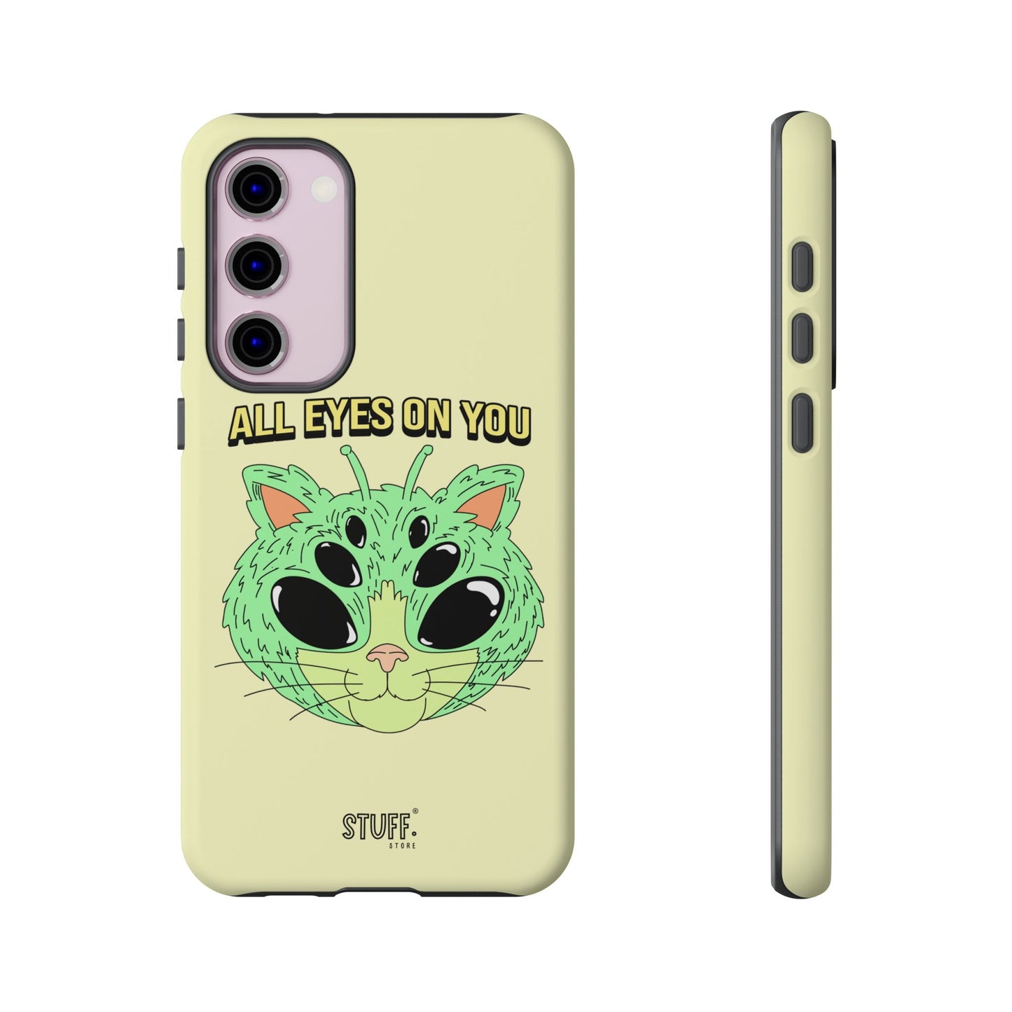 All Eyes on You Case | Coque résistante double protection avec Design Alien drôle