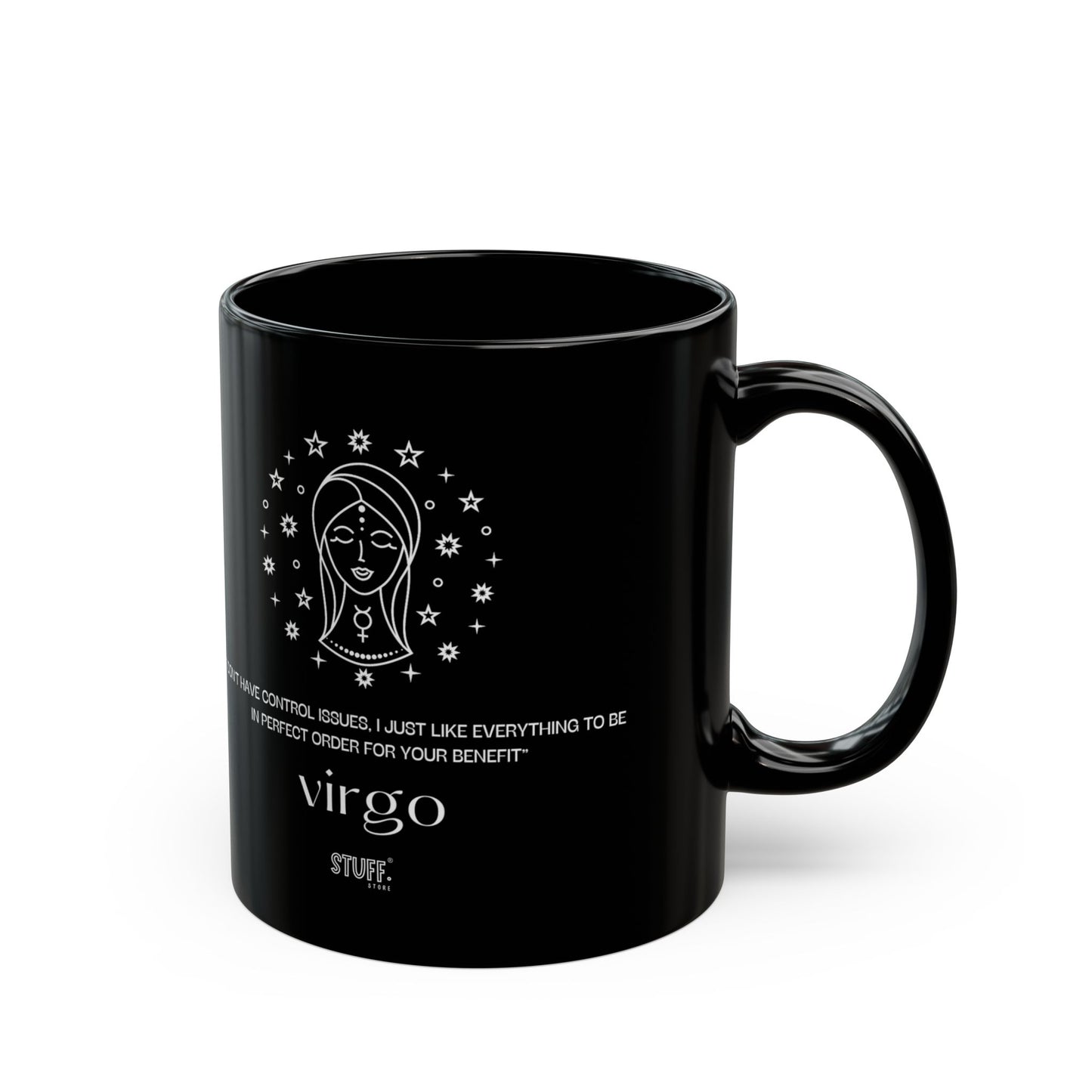 virgo black mug