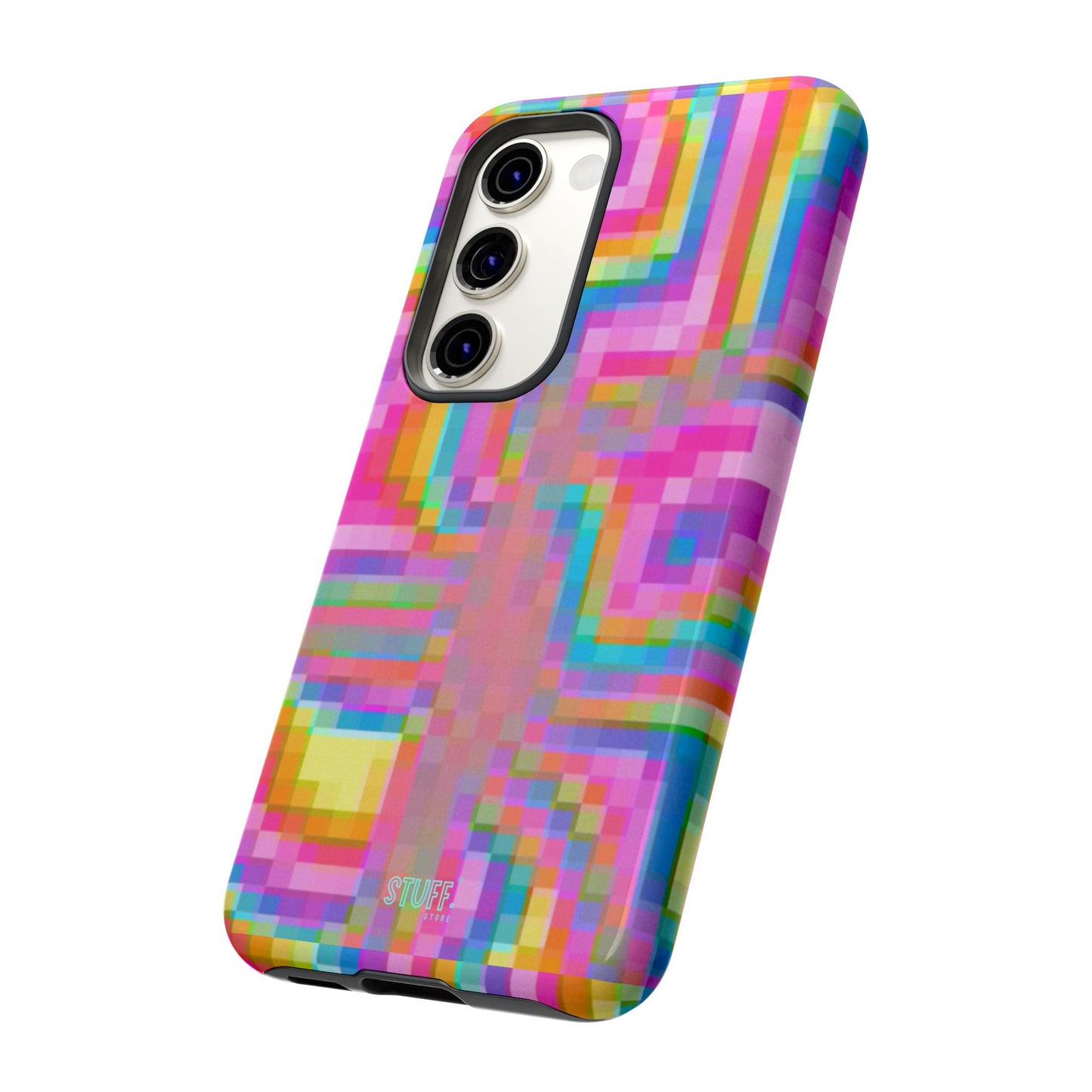 Pixel Case | Coque résistante double protection anti-choc - Motif pixels colorés