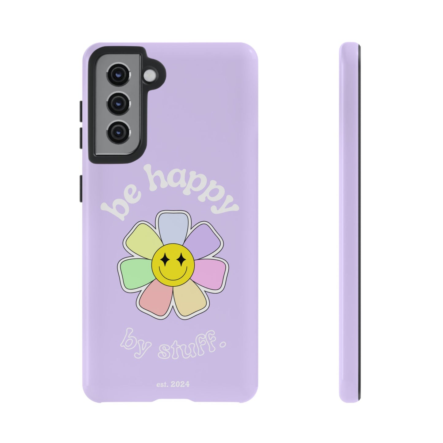 Be Happy Case | Coque résistante double protection avec Design Fleur Colorée