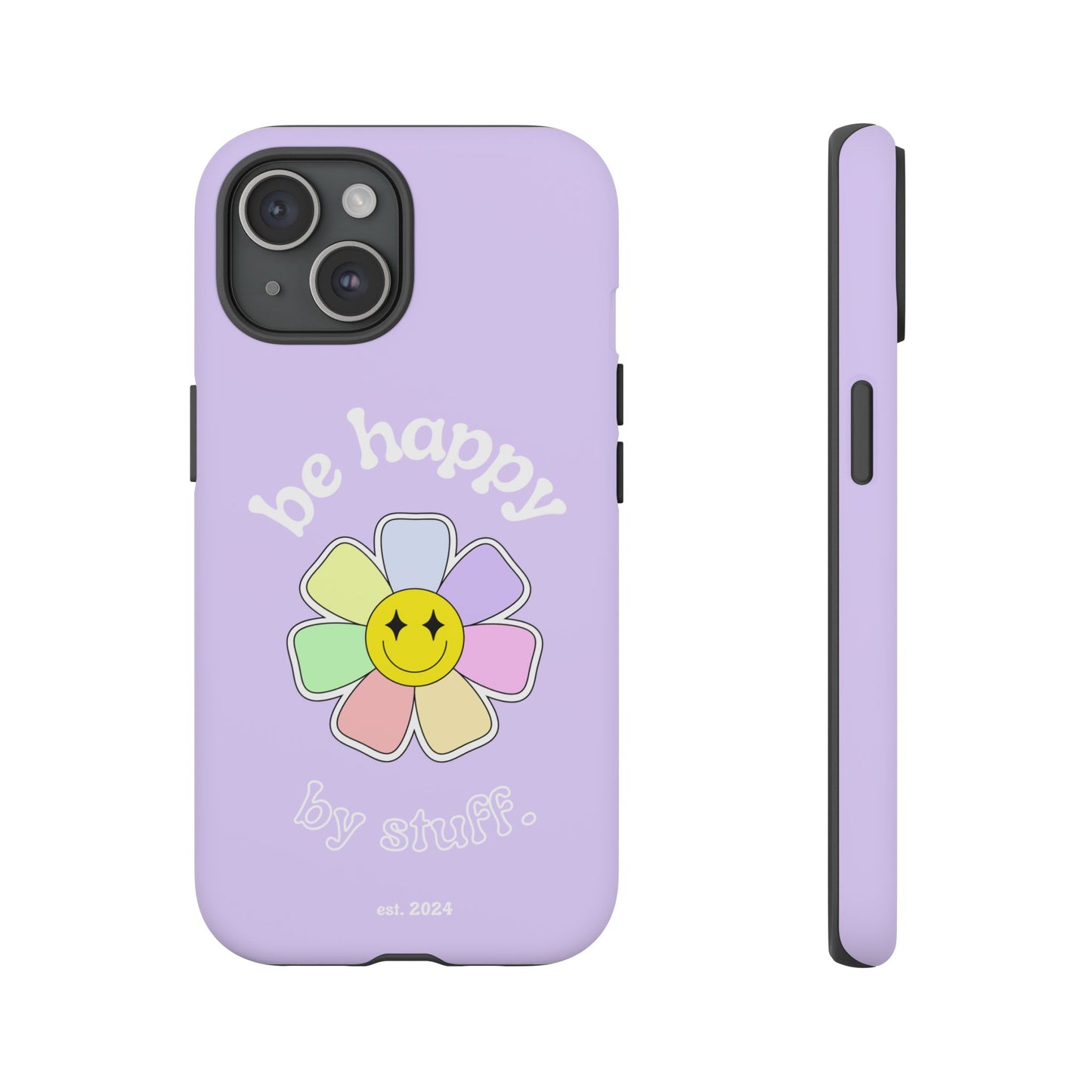Be Happy Case | Coque résistante double protection avec Design Fleur Colorée