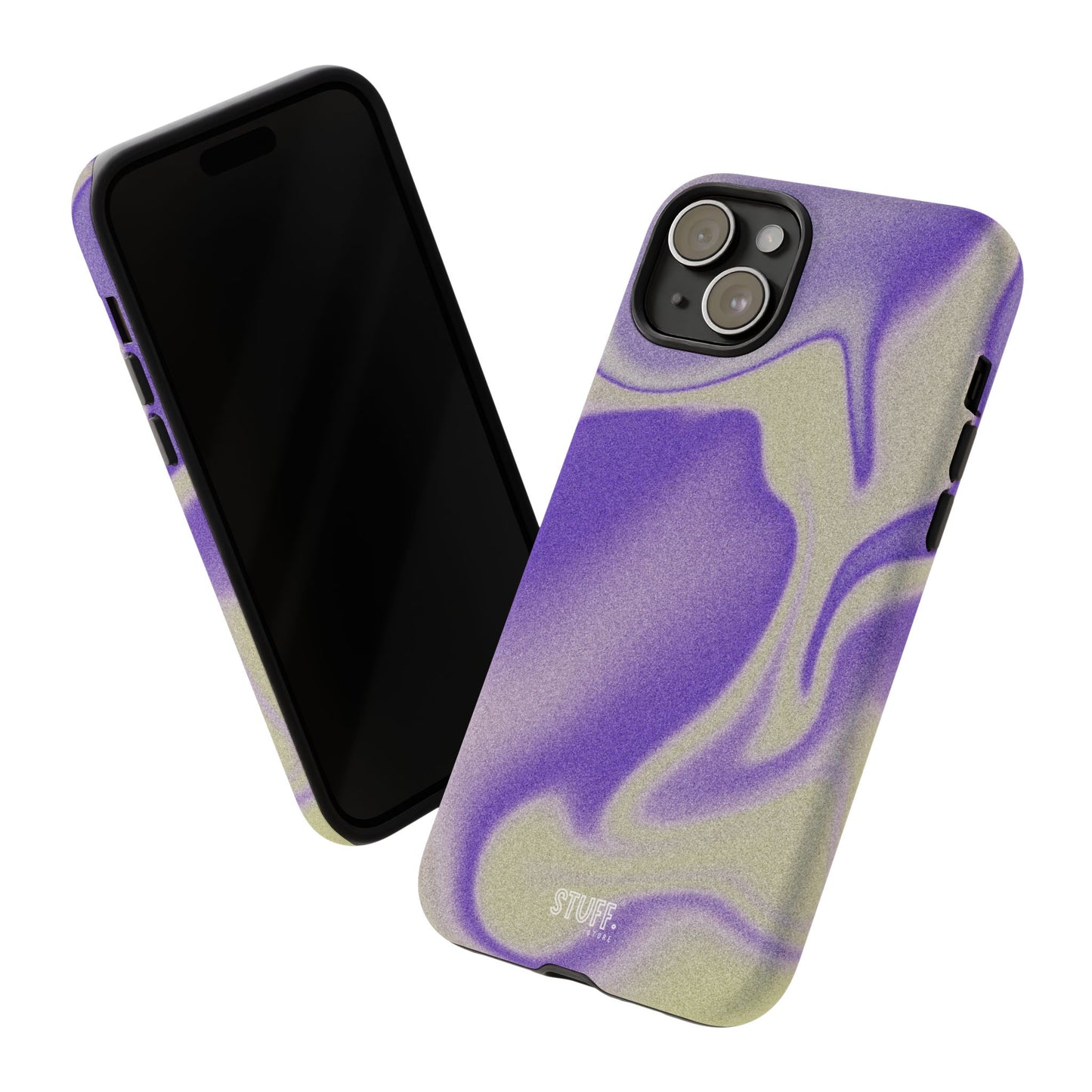 Swirly Case | Coque résistante double protection - Motif vague pourpre