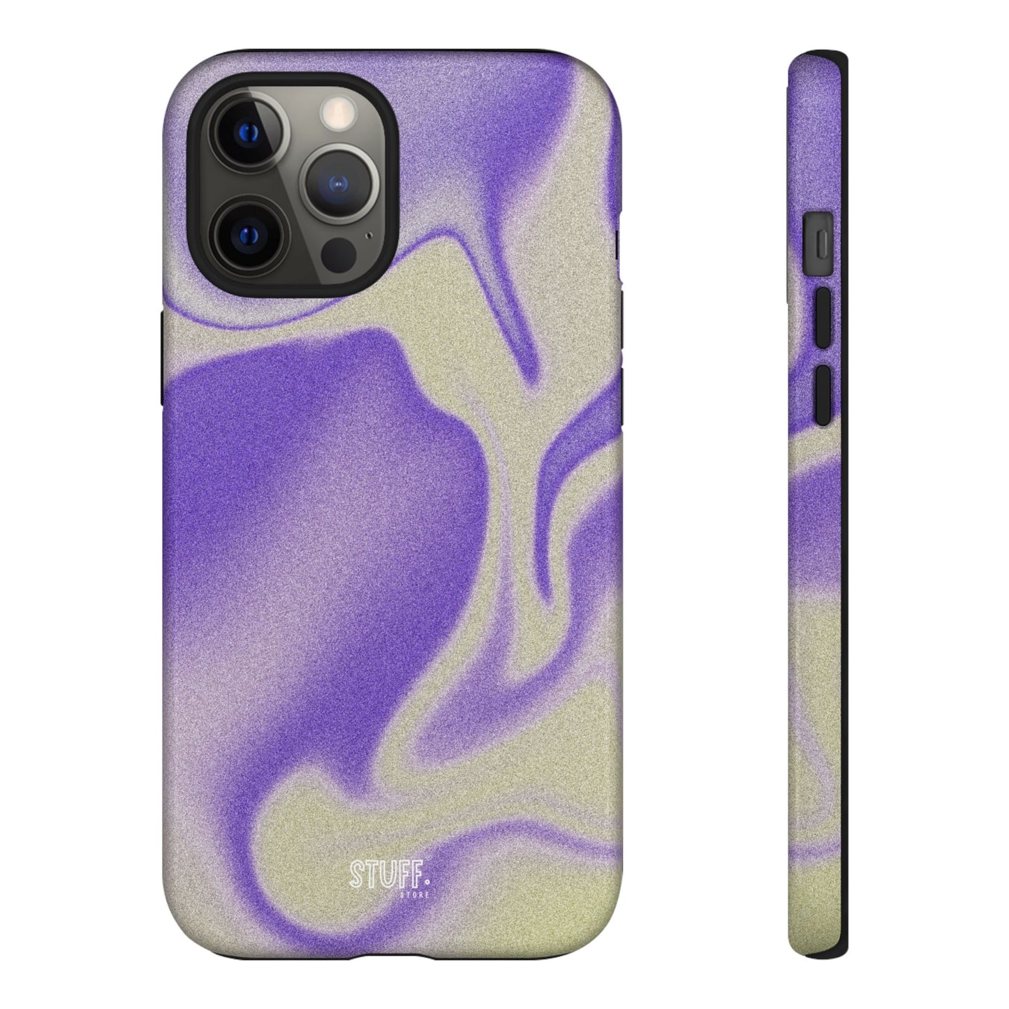Swirly Case | Coque résistante double protection - Motif vague pourpre