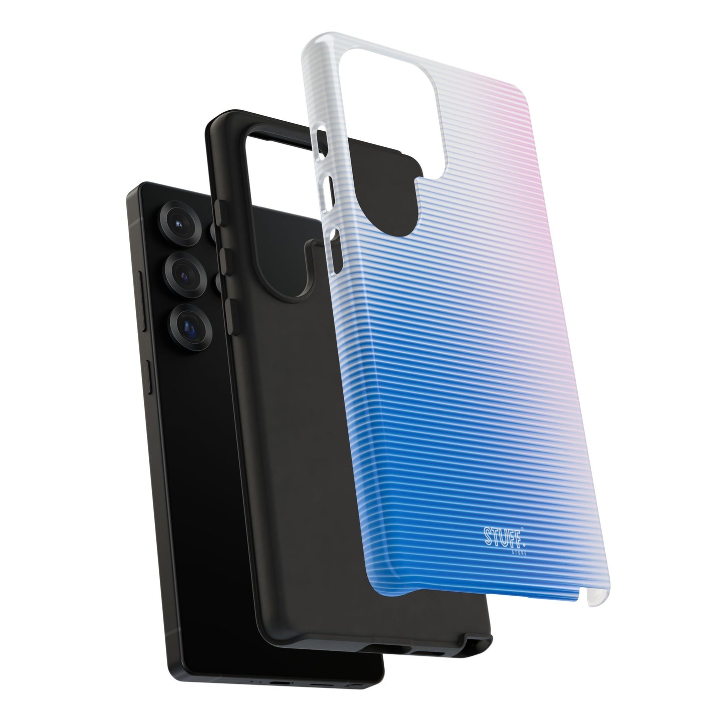 Gradient Case | Coque résistante double protection anti-choc - Dégradé Bleu & Rose