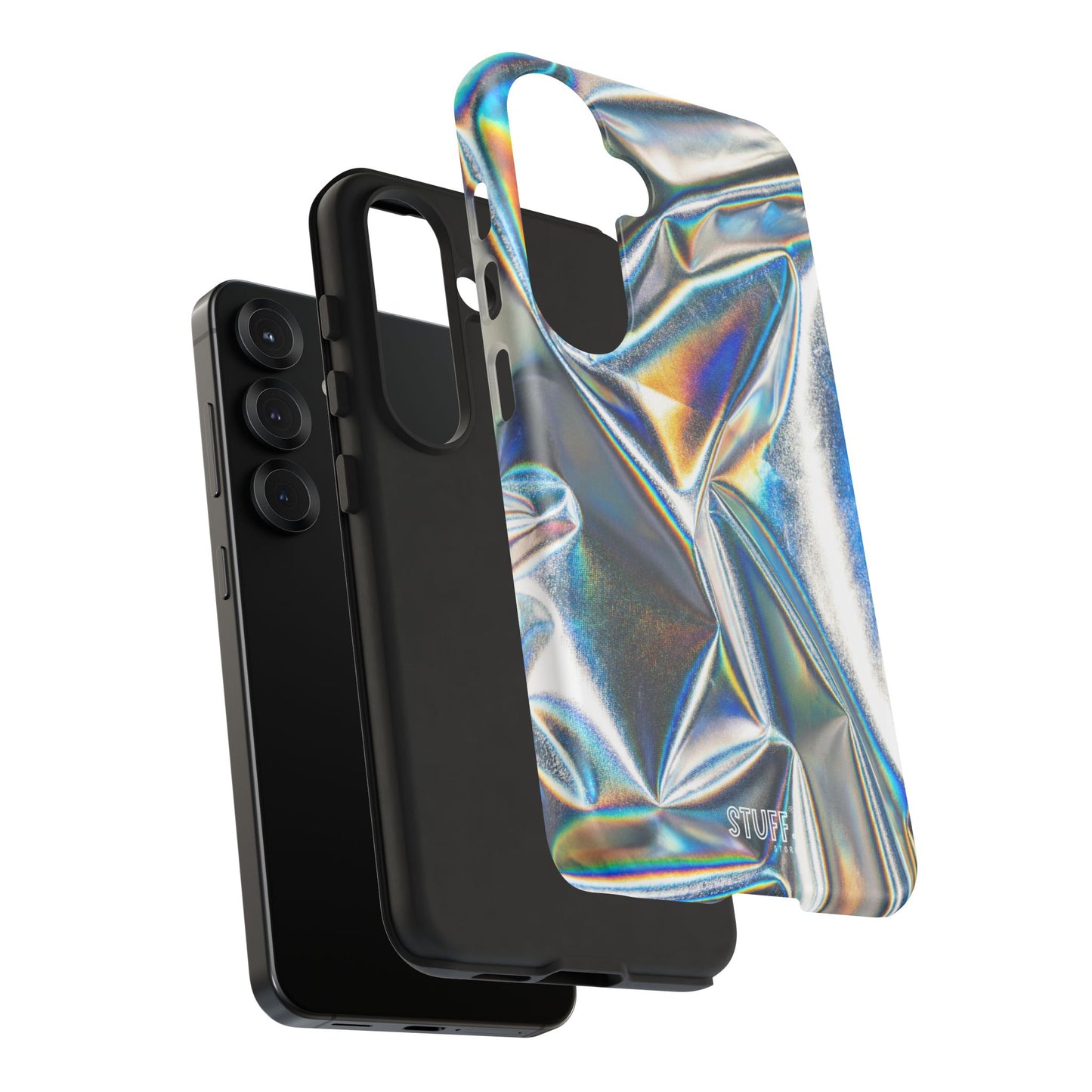 Metallic Case | Coque résistante double protection anti-choc - Effet Métallique