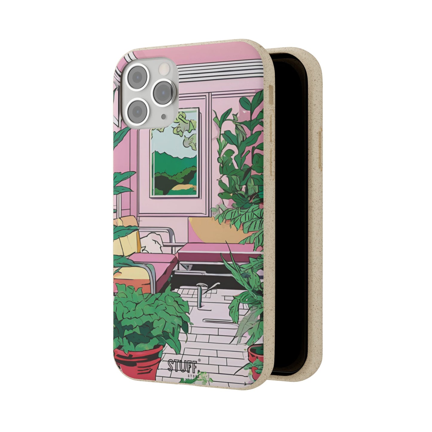 Plant Pop Case | Coque biodégradable en bambou et bioplastique avec design coloré | Parfait pour les amoureux des plantes - Avec emballage cadeau