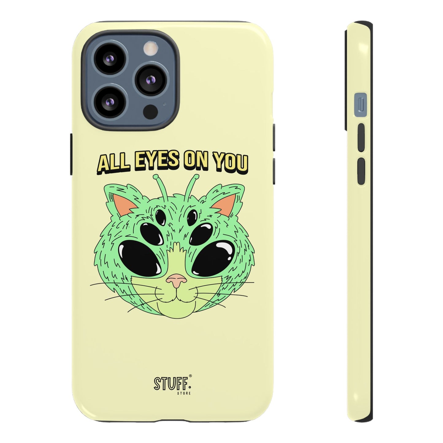All Eyes on You Case | Coque résistante double protection avec Design Alien drôle
