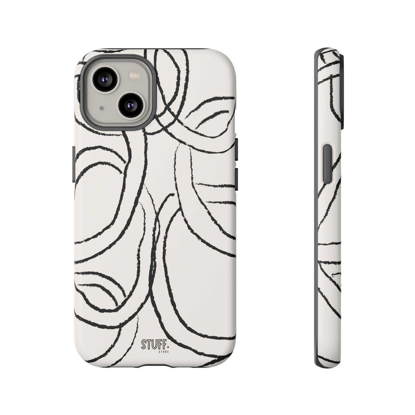 Doodly Case | Coque résistante double protection avec Design Gribouillis Minimaliste