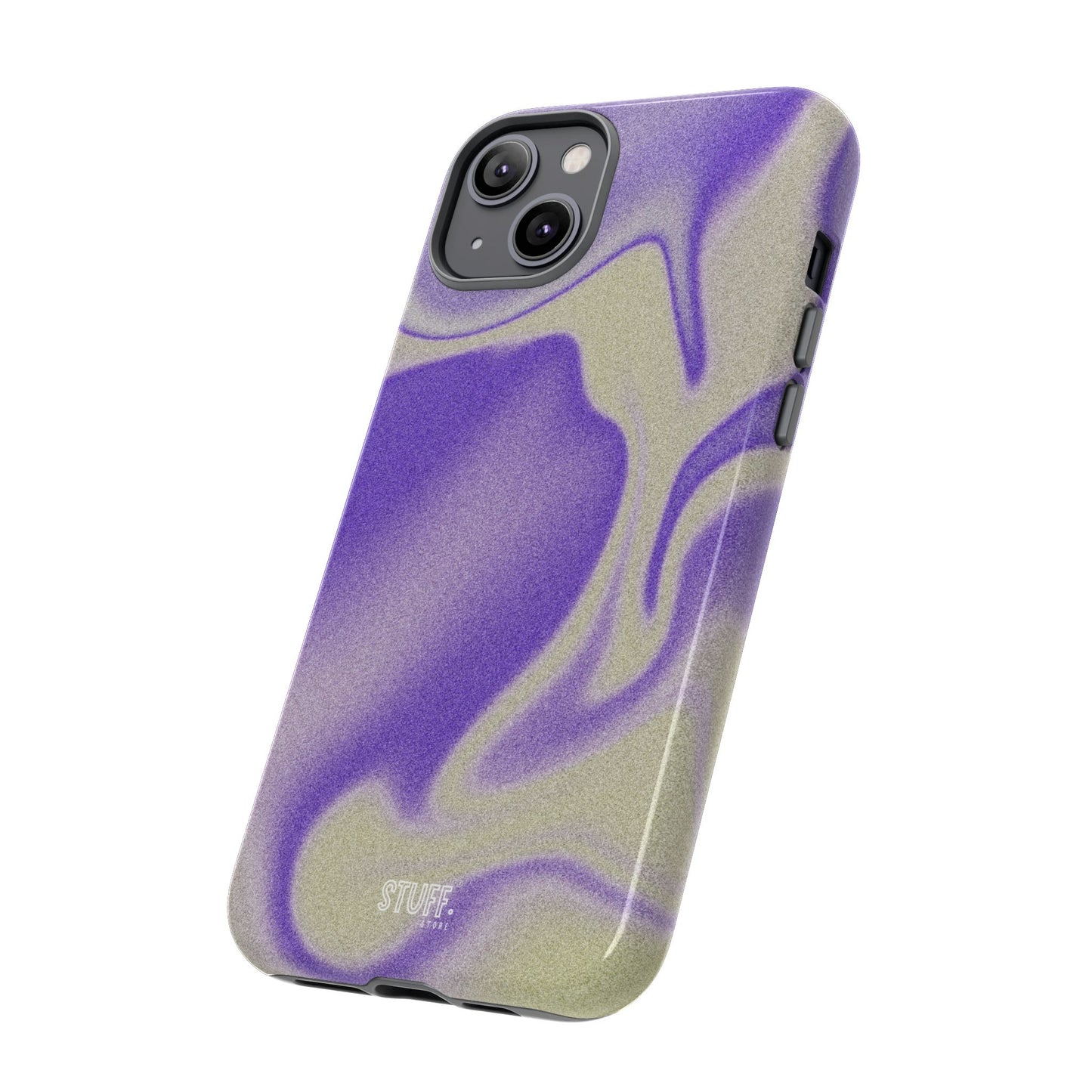 Swirly Case | Coque résistante double protection - Motif vague pourpre