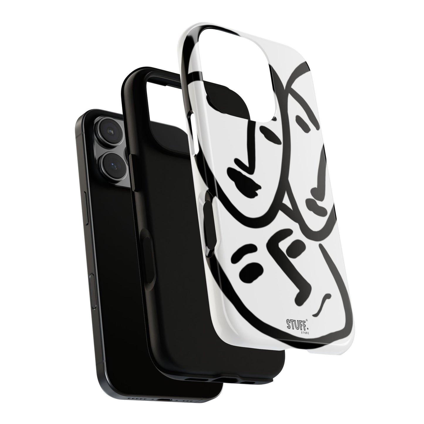 Les Trois Visages | Coque résistante double protection — inspiration Matisse