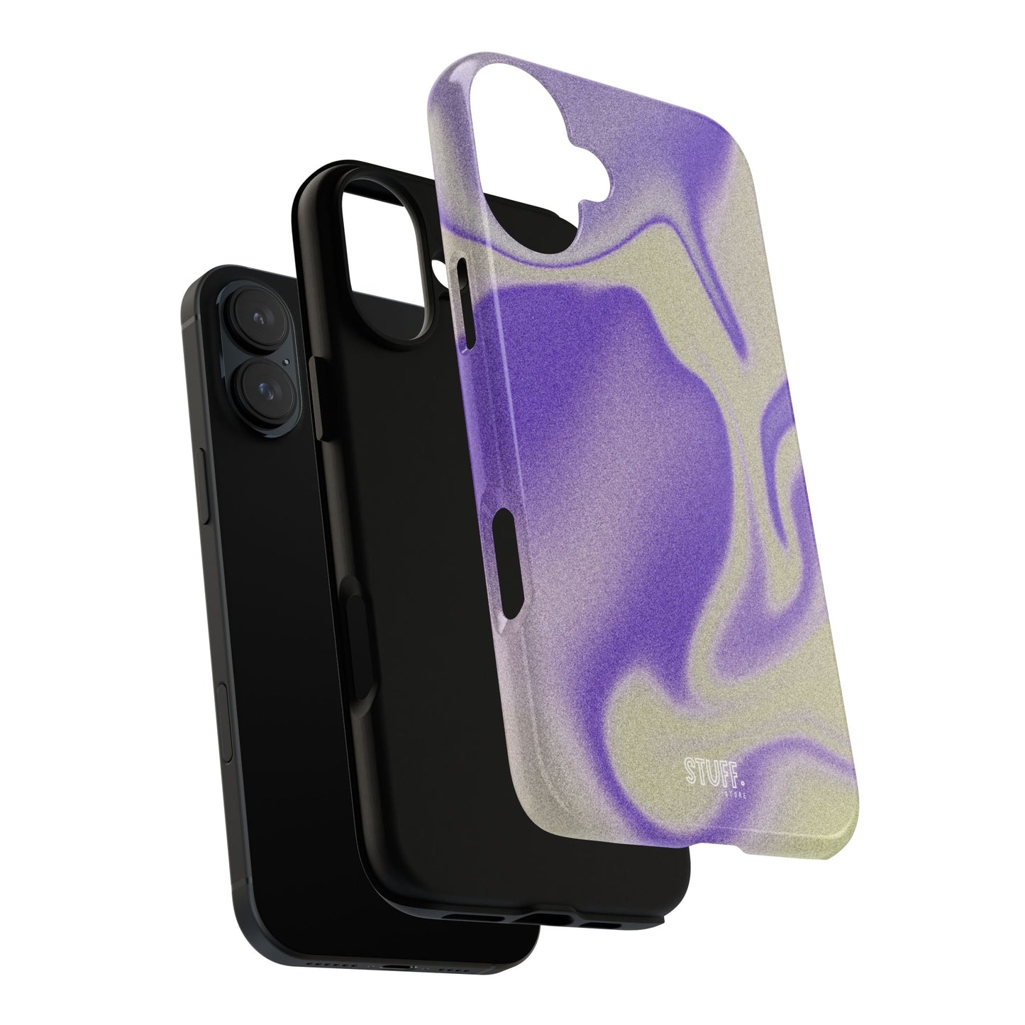 Swirly Case | Coque résistante double protection - Motif vague pourpre