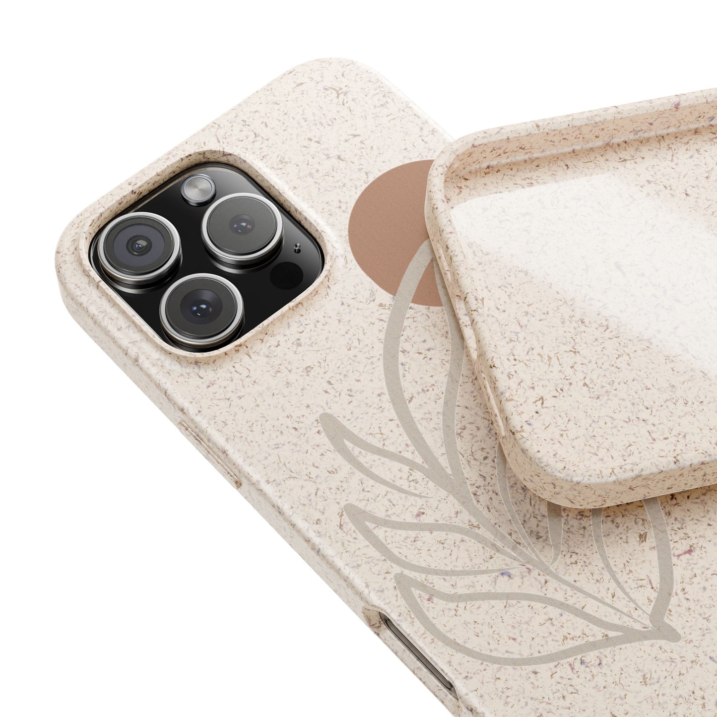 Boho Sunset | Coque Eco-Friendly en Bambou et Bioplastique avec Design Bohème – Emballage cadeau disponible