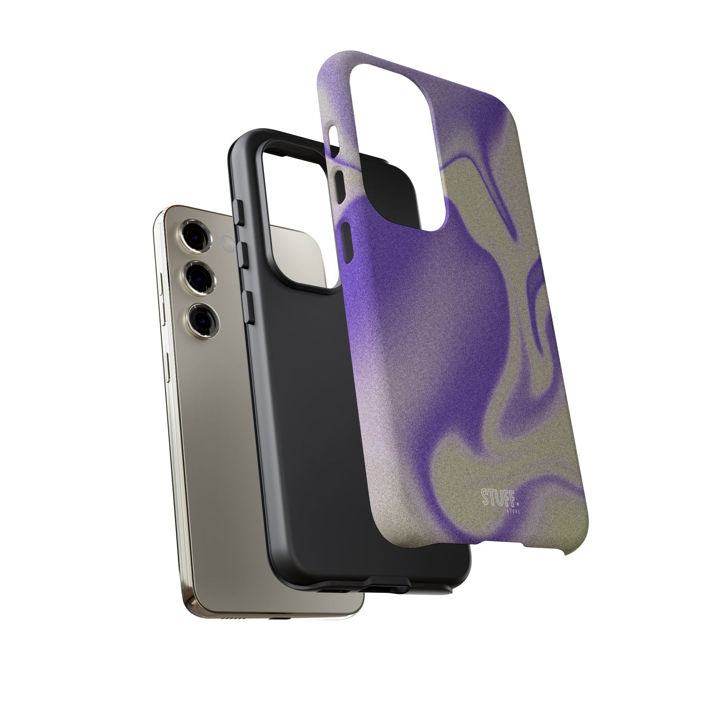 Swirly Case | Coque résistante double protection - Motif vague pourpre